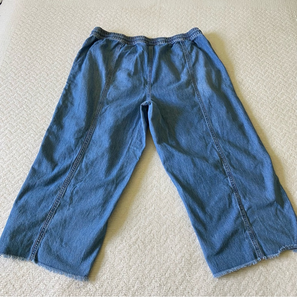 Maurices Wide Leg Pull On High Rise Cropped Jean - Picture 7 of 11